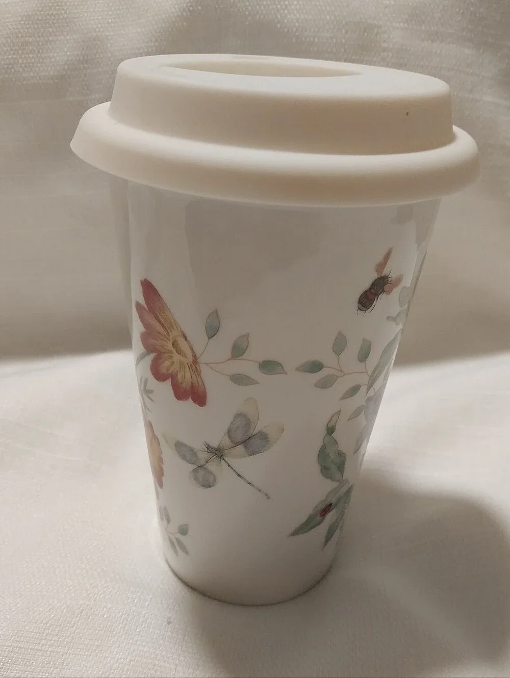 Lenox Butterfly Meadow Porcelain Tumber with Lid
